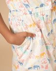 Grace Playsuit - Colourful Elephants