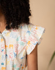 Grace Playsuit - Colourful Elephants