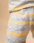Terry Shorts - Grey Animals March