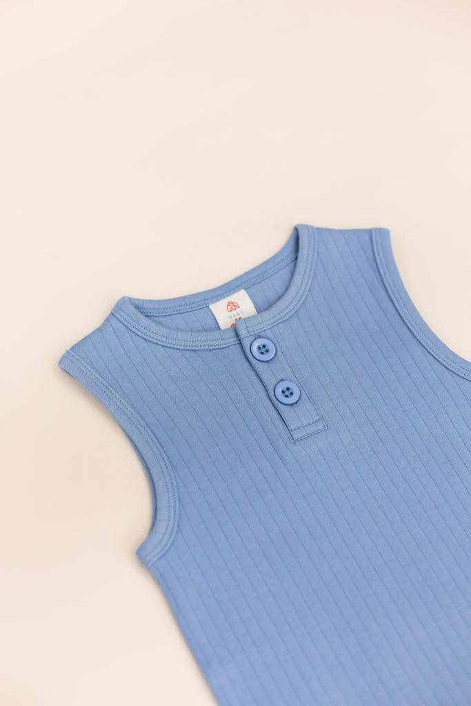 Sleeveless Onesie - Pastel Blue | Baby Clothing Essentials at The Elly Store Singapore