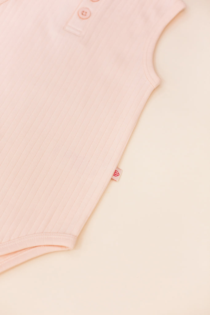 Sleeveless Onesie - Pastel Pink | Baby Clothing Essentials at The Elly Store Singapore