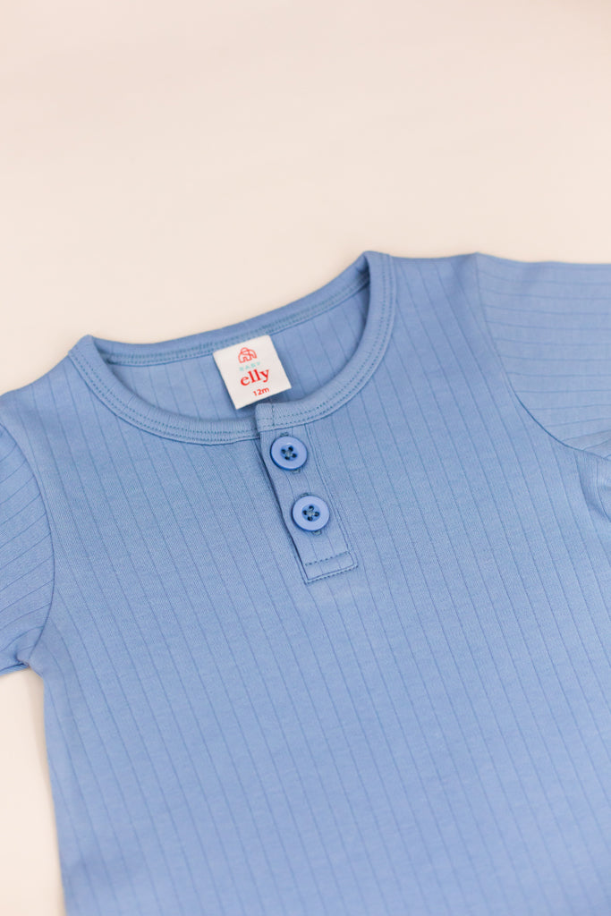 Short-Sleeve Romper - Pastel Blue | Baby Clothing Essentials at The Elly Store