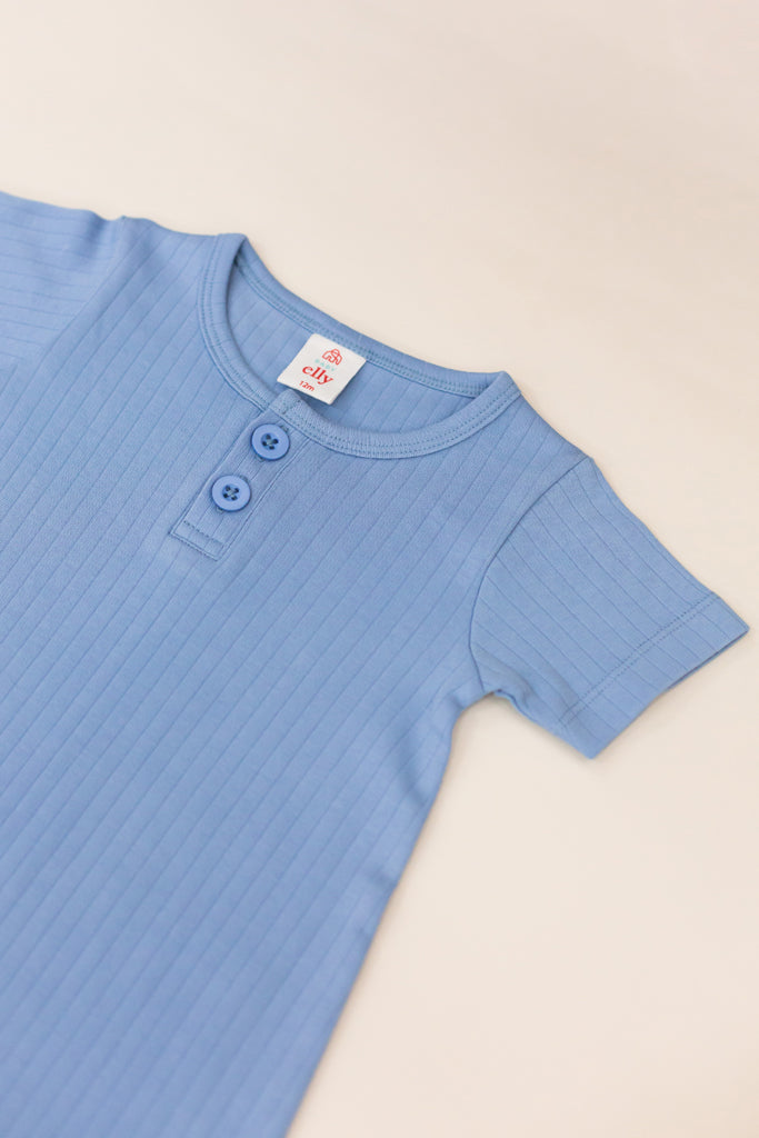Short-Sleeve Romper - Pastel Blue | Baby Clothing Essentials at The Elly Store