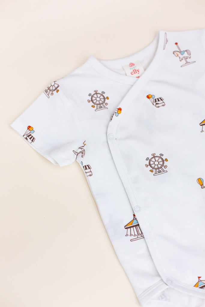 Wrap Onesie - Theme Park | GOTS-certified Organic Cotton | The Elly Store Singapore The Elly Store