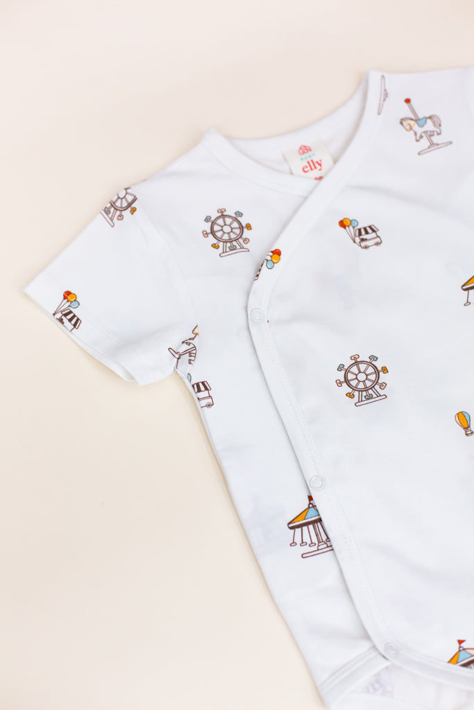 Wrap Onesie - Theme Park | GOTS-certified Organic Cotton | The Elly Store Singapore