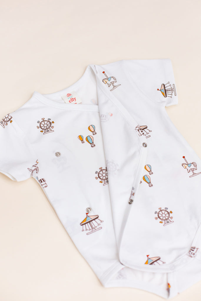 Wrap Onesie - Theme Park | GOTS-certified Organic Cotton | The Elly Store Singapore