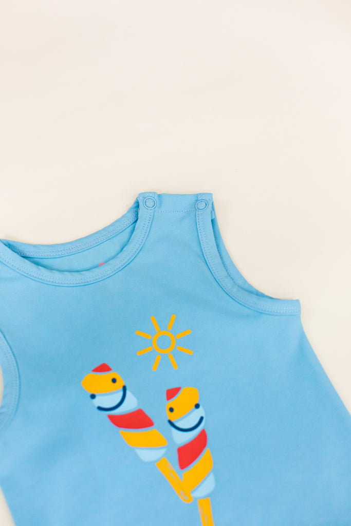 Kyle Onesie - Turquoise Popsicle | Baby Clothing | The Elly Store Singapore