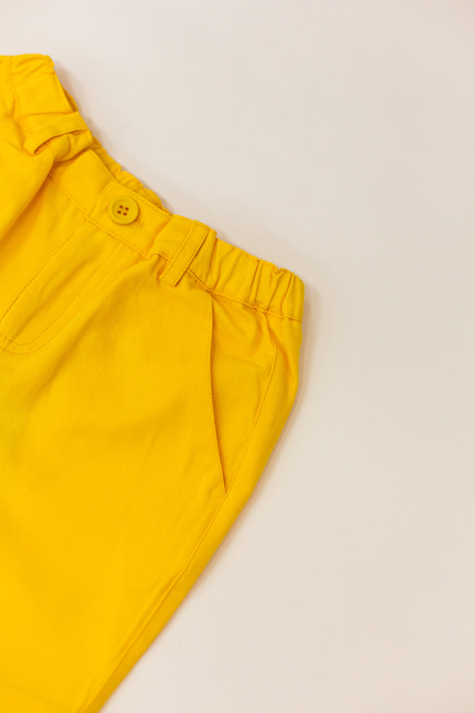 Charlie Shorts - Light Yellow | Boys' Bottoms | The Elly Store Singapore