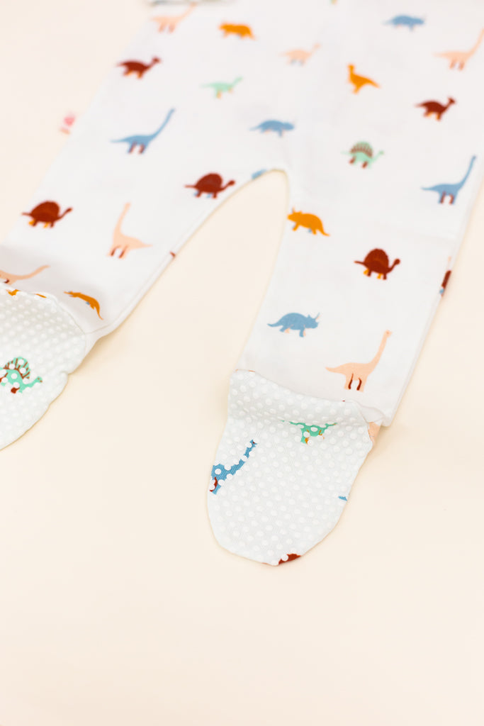 Raglan Sleepsuit - Dino | GOTS-certified Organic Cotton | The Elly Store Singapore