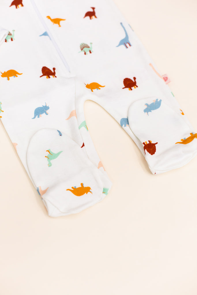 Raglan Sleepsuit - Dino | GOTS-certified Organic Cotton | The Elly Store Singapore The Elly Store