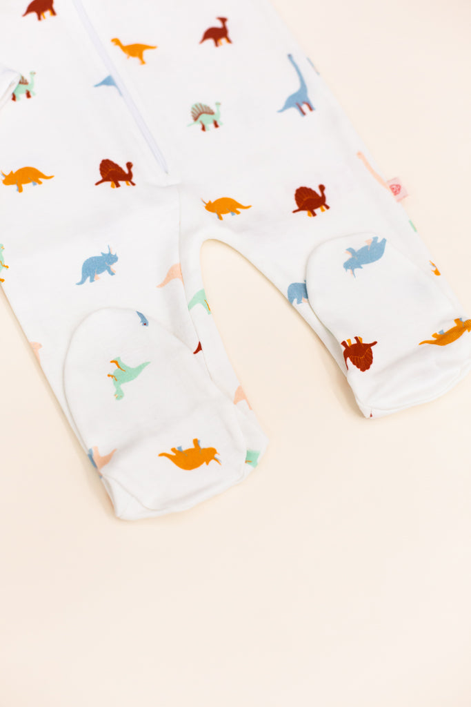Raglan Sleepsuit - Dino | GOTS-certified Organic Cotton | The Elly Store Singapore