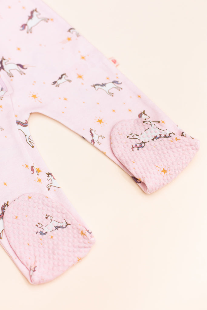 Raglan Sleepsuit - Starry Unicorn | GOTS-certified Organic Cotton | The Elly Store Singapore