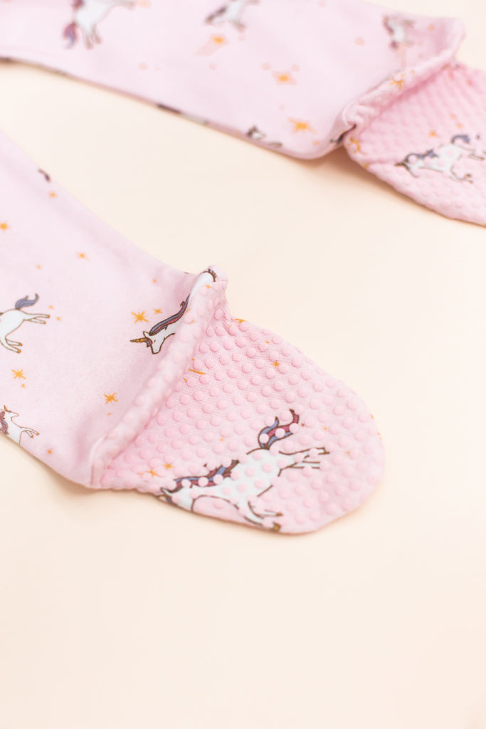 Raglan Sleepsuit - Starry Unicorn | GOTS-certified Organic Cotton | The Elly Store Singapore