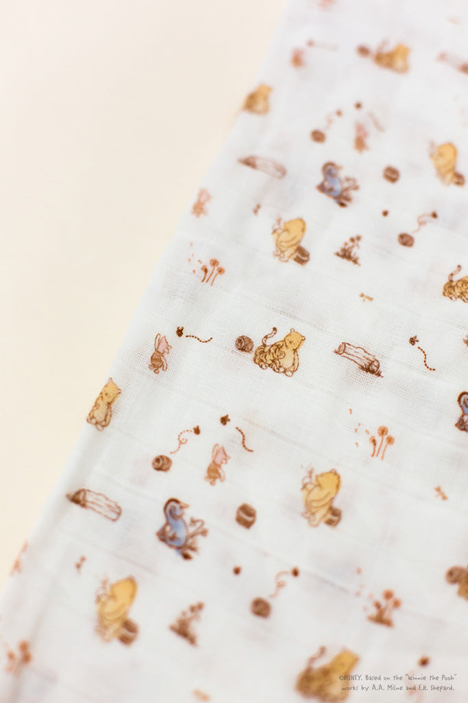 Disney x elly Organic Cotton Swaddle - Classic Pooh Set | Ideal for Newborn Baby Gifts | The Elly Store Singapore