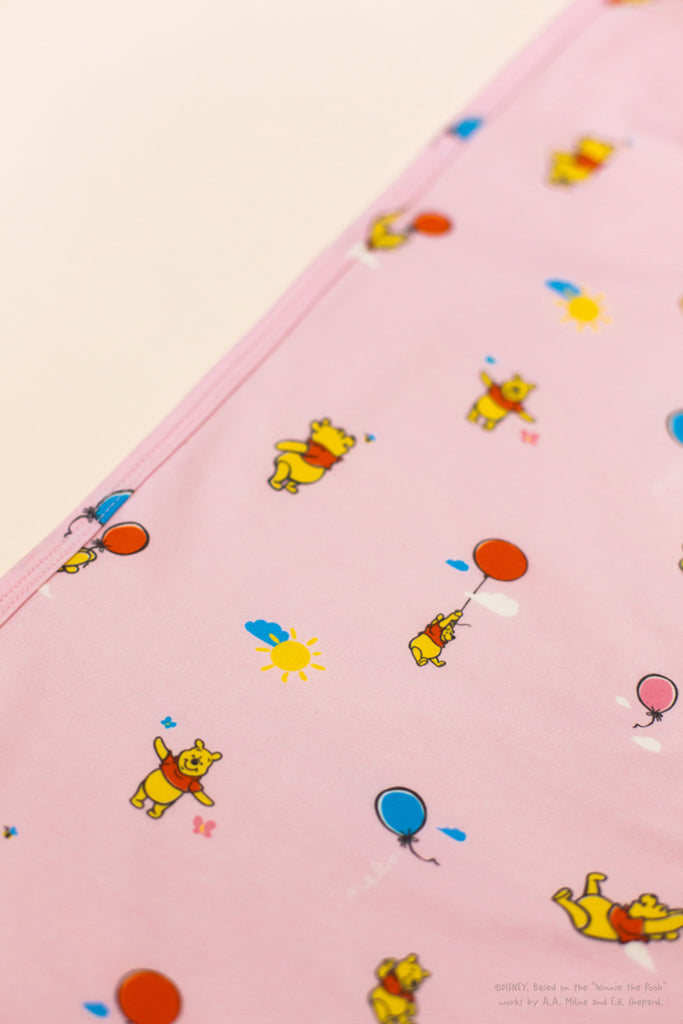 Jersey Blanket - Pink Balloon Pooh | Ideal for Newborn Baby Gifts | The Elly Store Singapore