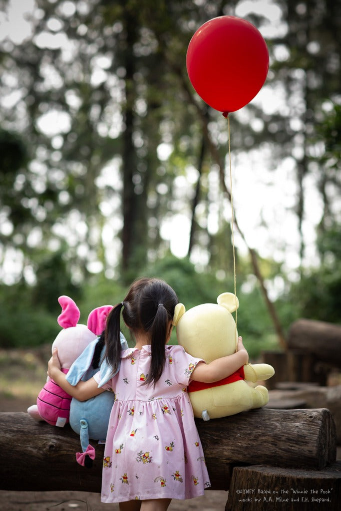 Clara Dress - Pink Rainbow Pooh | Disney x elly Baby Clothing | The Elly Store Singapore