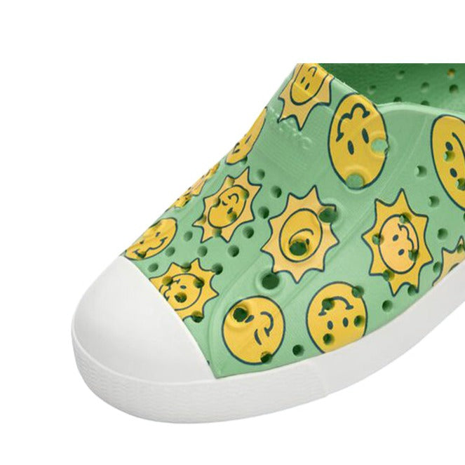 Jefferson Kids Sugarlite Candy Green White Raincoat Sunsmile closeup