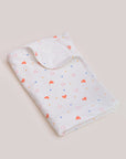 Jersey Blanket - White Hearts | Ideal for Newborn Baby Gifts | The Elly Store Singapore