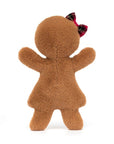 Jolly Gingerbread Ruby plush toy with plaid bow