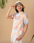 Ladies Nadia Pink Top in Landscape
