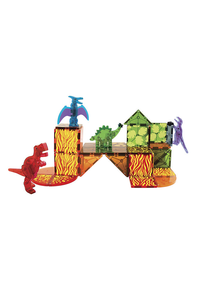 Magna-Tiles Dino World 40-Piece Set display