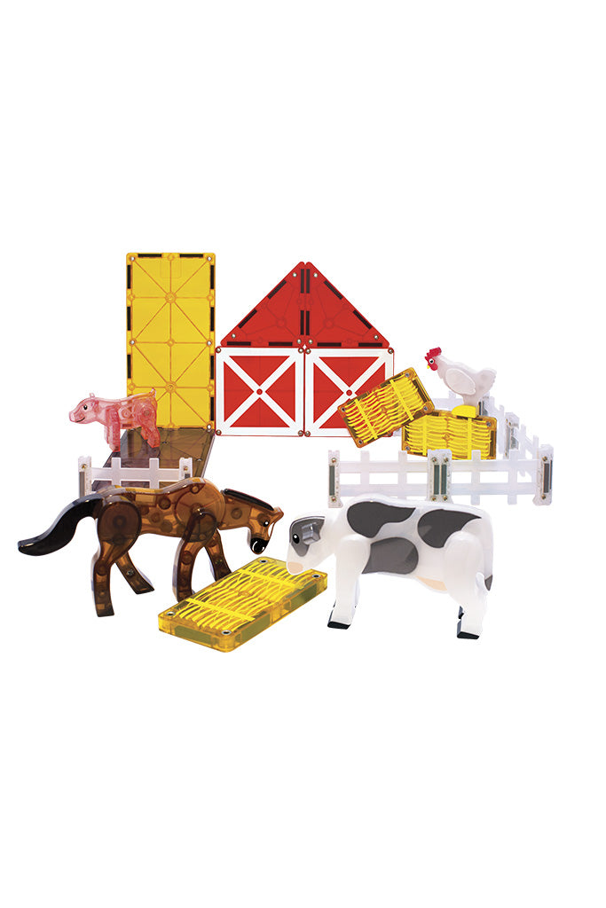 Magna-Tiles Farm Animals 25-Piece Set display