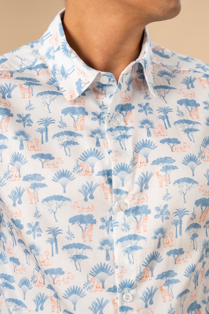 Men's Shirt - Blue Safari