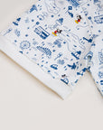 Men's Polo Tee - Blue Road Trip Mickey | Disney x elly Mickey Go Local | The Elly Store Singapore