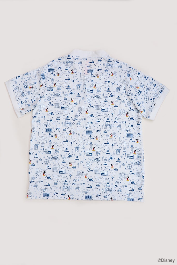 Men&#39;s Polo Tee - Blue Road Trip Mickey | Disney x elly Mickey Go Local | The Elly Store Singapore