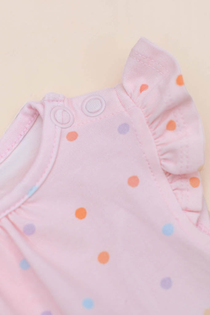 Millie Onesie - Pink Polka Dots