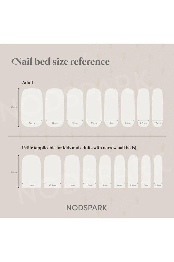 Nodspark Nail Stickers - Monochrome Floral Lines (Adult)