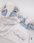 Nathaniel blue elephant security blanket