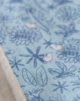 Organic Cotton 4-layer Muslin Blanket - Blue Garden | Ideal for Newborn Baby Gifts | The Elly Store Singapore