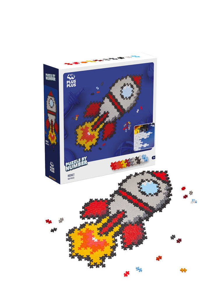 Plus-plus - Puzzle By Number - Rocket 500pcs