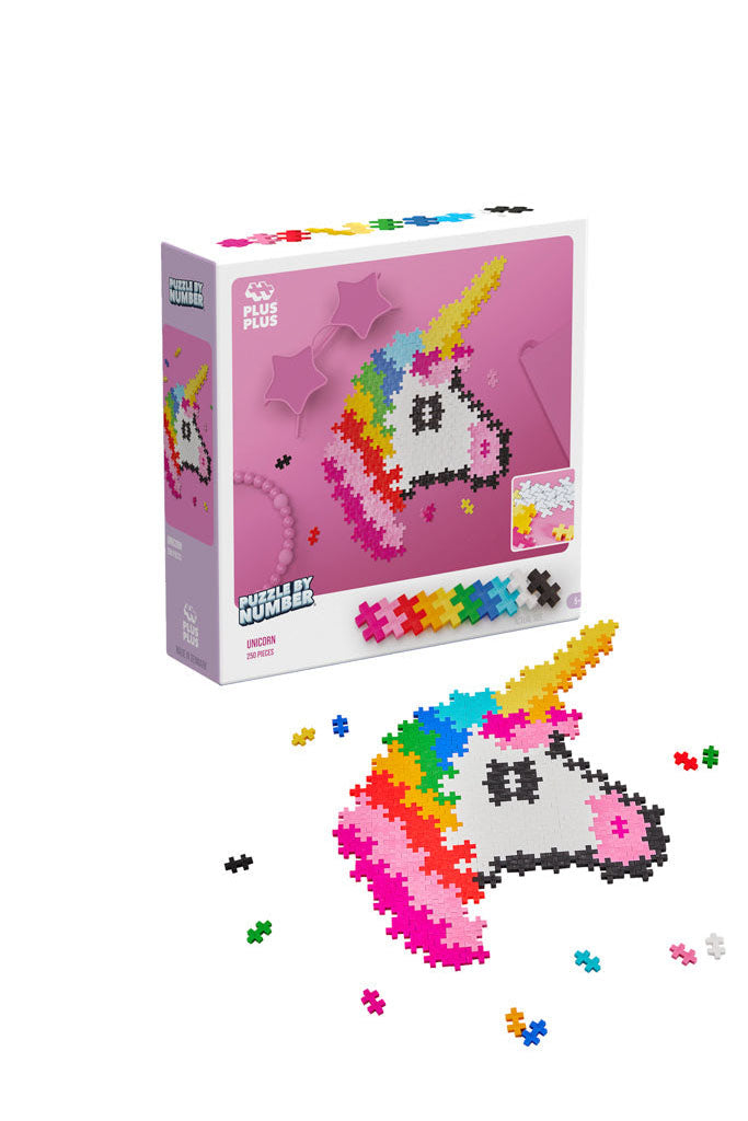 Plus-plus - Puzzle By Number - Unicorn 250pcs