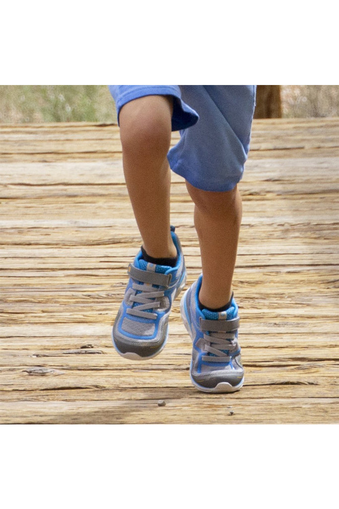 Pediped Flex Force Grey Blue Athletic Shoes | The Elly Store