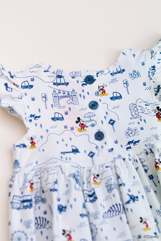 Piper Dress - Blue Road Trip Mickey | Disney x elly Mickey Go Local | The Elly Store Singapore