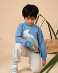 Jogger Pants - Grey Blue Stripes