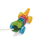 Rainbow alligator pull toy