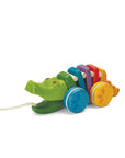 Rainbow alligator pull toy