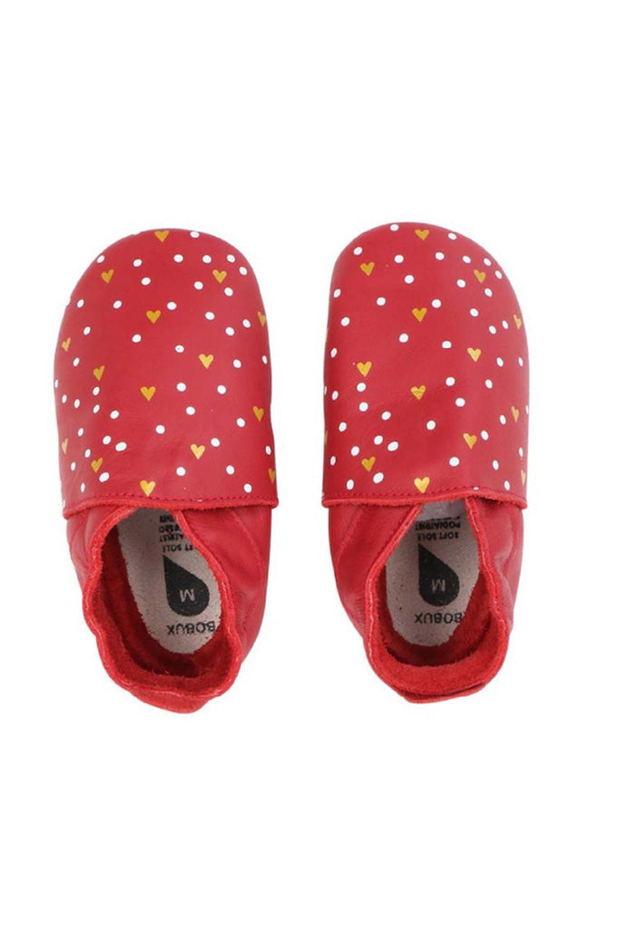 Bobux Red Hearts Soft Sole | The Elly Store