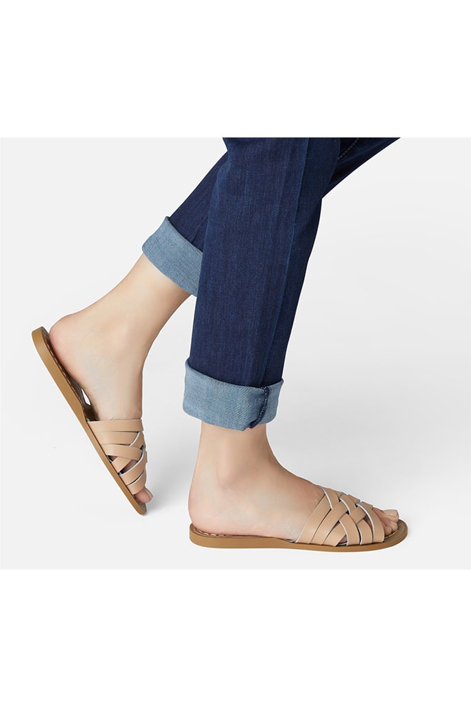 Retro Slide Latte |  Salt-water Sandals 