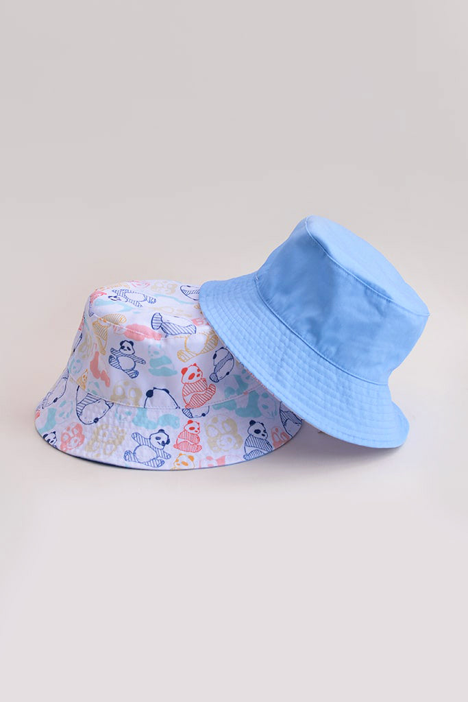 Kids Reversible Bucket Hat - Pastel Panda | Accessories | The Elly Store Singapore