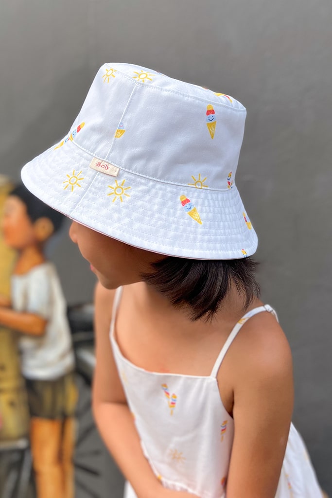 Kids Reversible Bucket Hat - Ice Cream | Accessories | The Elly Store Singapore