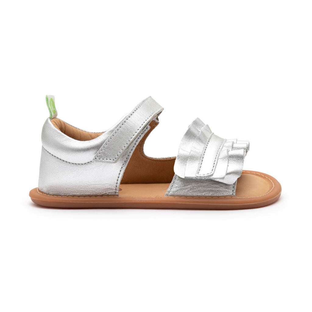 Tip Toey Joey Ruffy Sandal - Sterling Silver