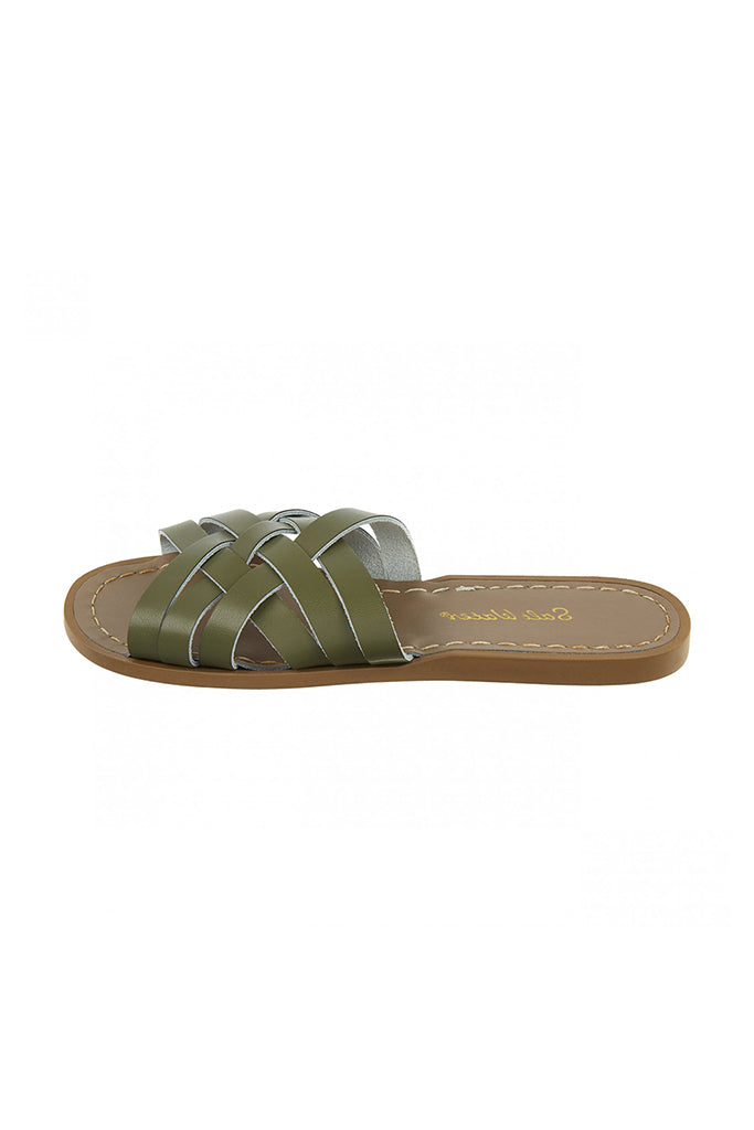 Salt-Water Sandals | Retro Slide Adult - Olive | The Elly Store
