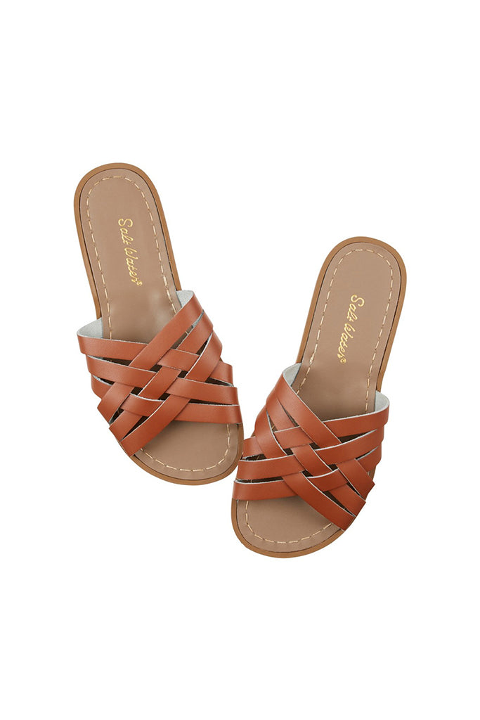 Salt-Water Sandals | Retro Slide Adult - Tan | The Elly Store