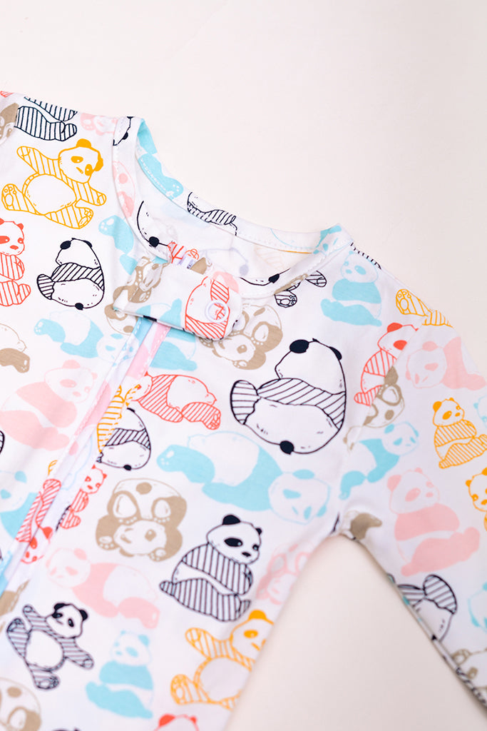 Sleepsuit - Pastel Pandas | Baby Essentials at The Elly Store Singapore