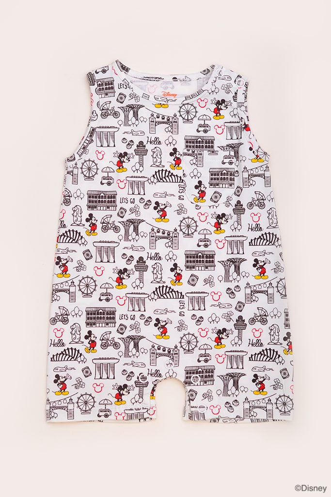 Sleeveless Romper - Hello from Singapore! | Disney x elly Mickey Go Local | The Elly Store Singapore