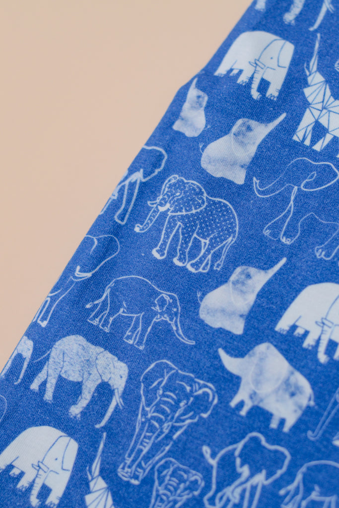 Sleeveless Romper - Blue Elephant Families